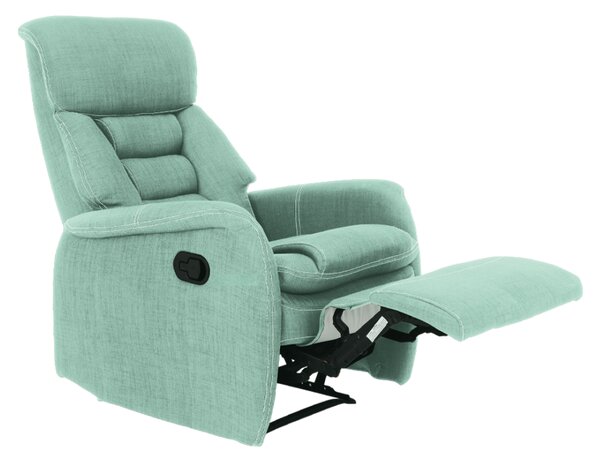 KONDELA Fotoliu pentru relaxare, material textil mentol, KOMFY