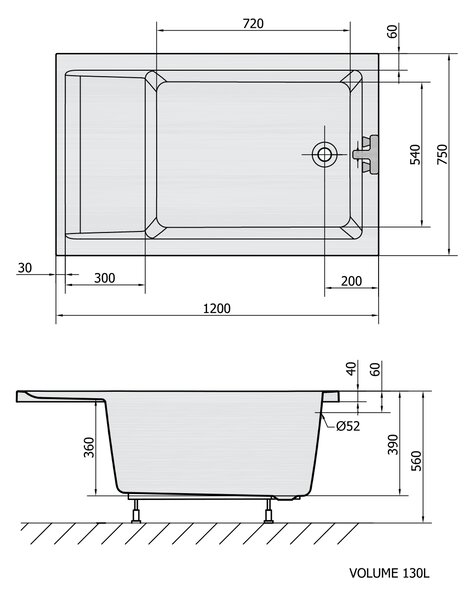 Polysan Polysan, cada JAZZ 120x75, alb, 72913