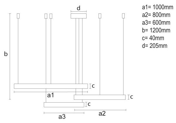 Lustră LED dimabilă pe cablu LED/170W/230V 3000-6500K + telecomandă