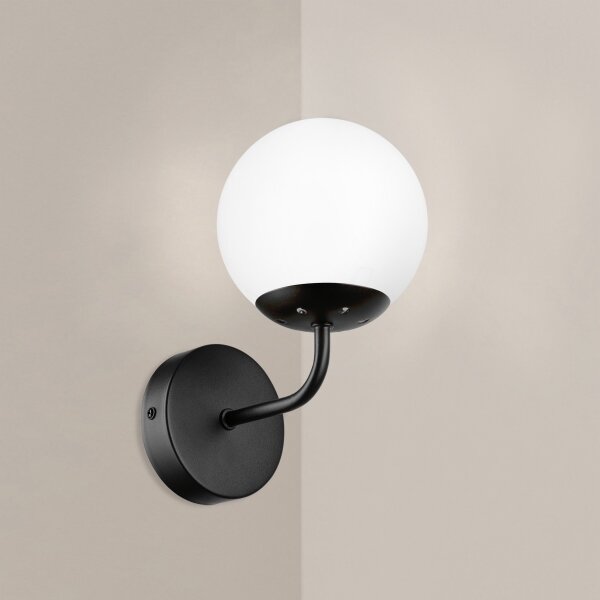 Lampă de perete MALIVA 1xE14/15W/230V, negru/alb - Brilagi