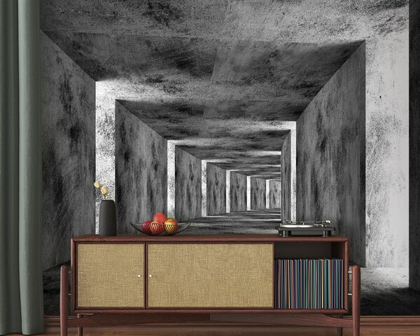 Tapet Lemn, stil e alb-negru, Fototapet Perspectivă, u45797 : Uwalls.ro