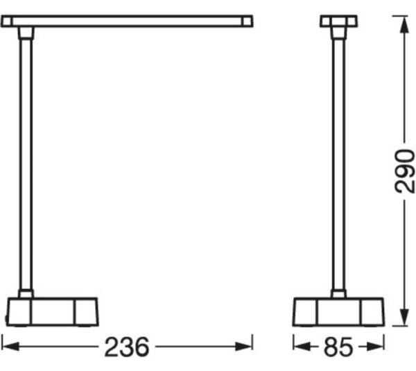 Osram - Lampă de birou LED tactilă cu intensitate reglabilă PANAN, 5,2W/5V, 1200 mAh, CRI 90