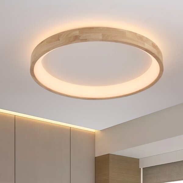 Brilagi-LED Plafonieră LED FALCON WOOD, 60W, 230V, 3000/4000/6000K, 80 cm, lemn