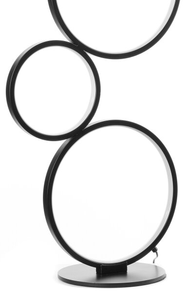 ONLI - Lampă de podea LED RINGS, 58 W, 230 V, 4000 K, neagră