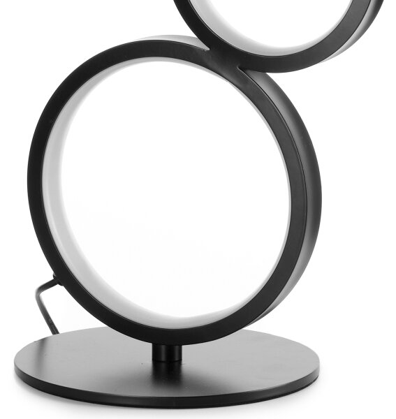 Lampă de birou LED RINGS ONLI, 17W, 230V, 4000K, 37 cm, neagră