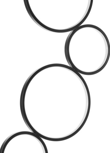 ONLI - Lampă de podea LED RINGS, 58 W, 230 V, 4000 K, neagră
