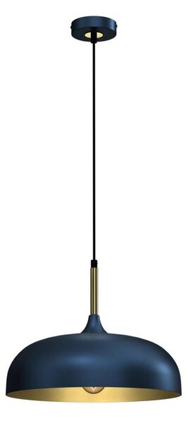 Lustră pe cablu LINCOLN 1xE27/60W/230V d. 35 cm albastră