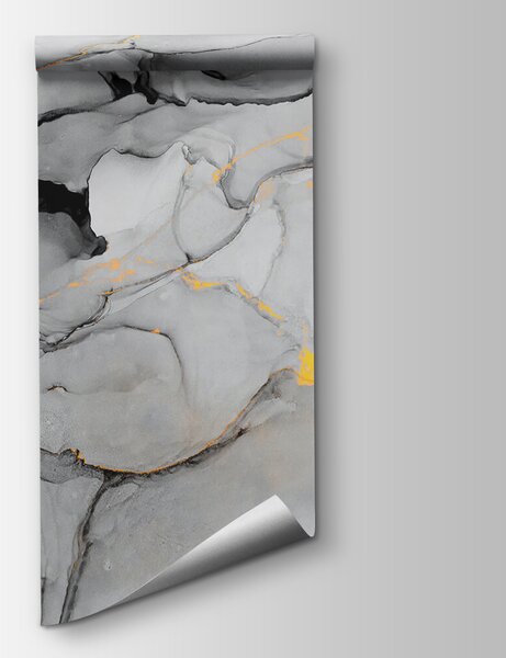 Fototapet Marmorare abstractă în alb și negru, Fototapet marmură, Fototapet populare, u49256 - Tapeko.ro