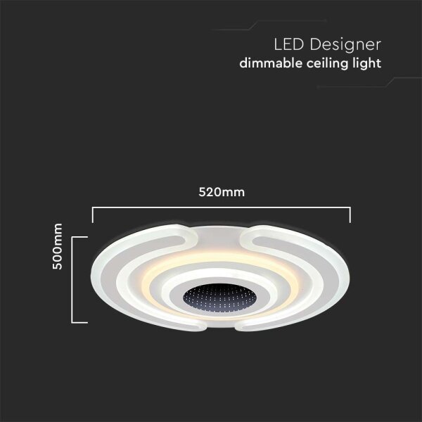 Plafonieră LED dimabilă LED/95W/230V 3000-6500K + telecomandă