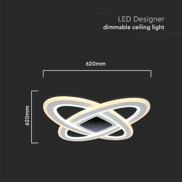 Plafonieră LED dimabilă LED/130W/230V 3000-6500K + telecomandă
