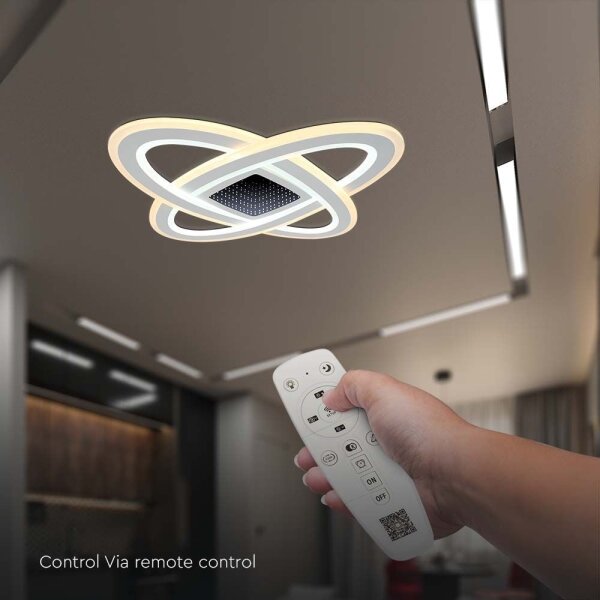 Plafonieră LED dimabilă LED/130W/230V 3000-6500K + telecomandă