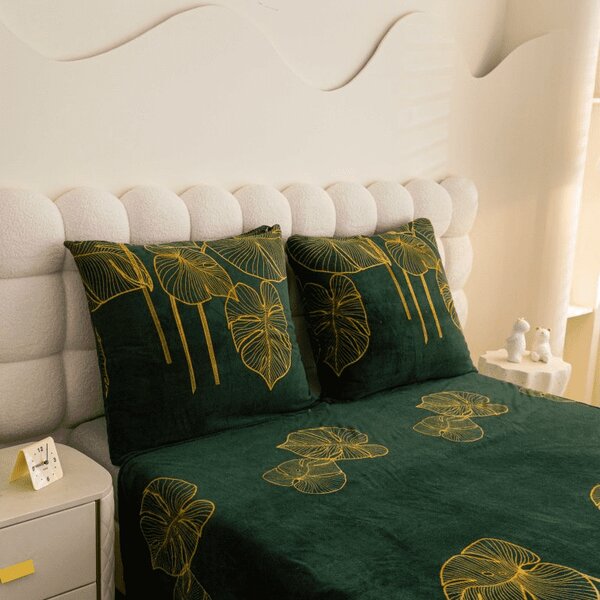 Lenjerie de pat microplus VENECIA verde Dimensiune lenjerie de pat: 70 x 90 cm | 140 x 200 cm