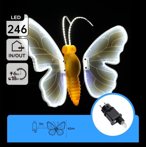 Aigostar - LED decorațiune de Crăciun pentru exterior 234xLED IP44 alb rece fluture