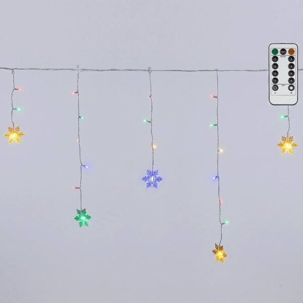 Aigostar - LED Ghirlandă de exterior de Crăciun 60xLED/8 funcții 6x0,7 m IP44 multicoloră + telecomandă
