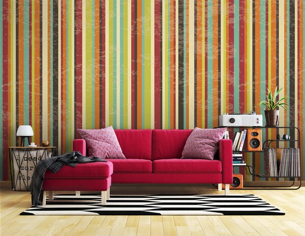 Fototapet Fundal colorat cu dungi cu diferite culori, Fototapet designer, Fototapet populare, u51649 - Tapeko.ro