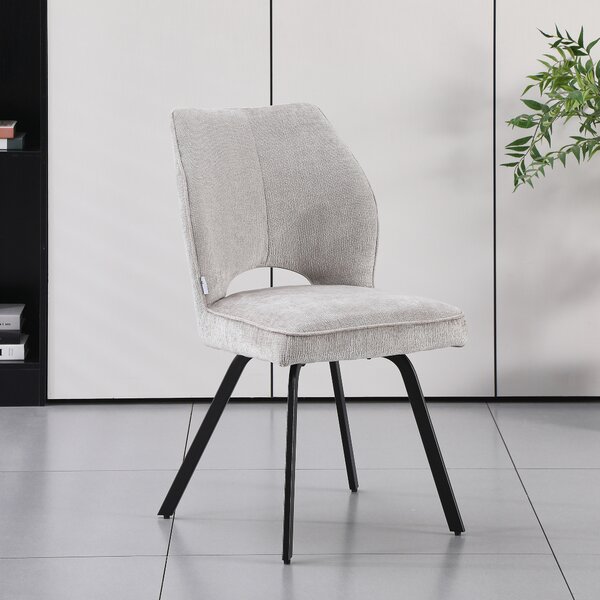 MAZZONI EXPORT TULIP Bej Închis (material textil UF980-03) - SCAUN MODERN TAPIȚAT PENTRU SUFRAGERIE/LIVING/BIROU LOFT