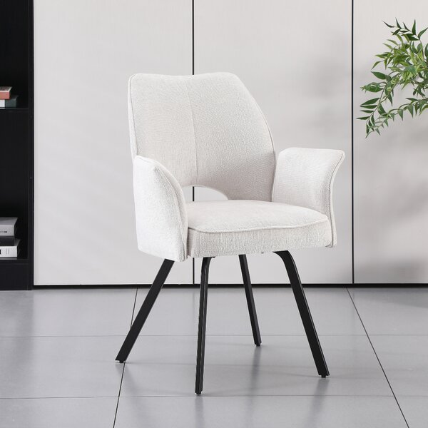 MAZZONI EXPORT TULIP Bej Deschis (material textil UF980-02) - SCAUN MODERN TAPIȚAT CU COTIERE PENTRU SUFRAGERIE/LIVING/BIROU LOFT