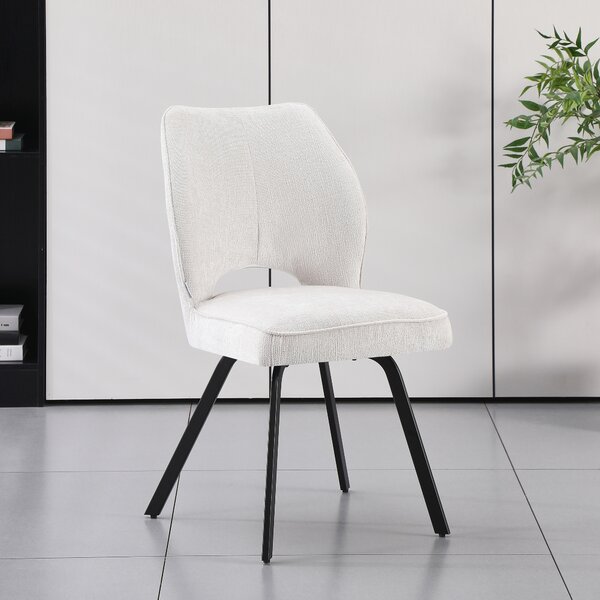 MAZZONI EXPORT TULIP Bej Deschis (material textil UF980-02) - SCAUN MODERN TAPIȚAT PENTRU SUFRAGERIE/LIVING/BIROU LOFT