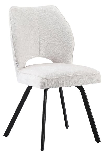MAZZONI EXPORT TULIP Bej Deschis (material textil UF980-02) - SCAUN MODERN TAPIȚAT PENTRU SUFRAGERIE/LIVING/BIROU LOFT