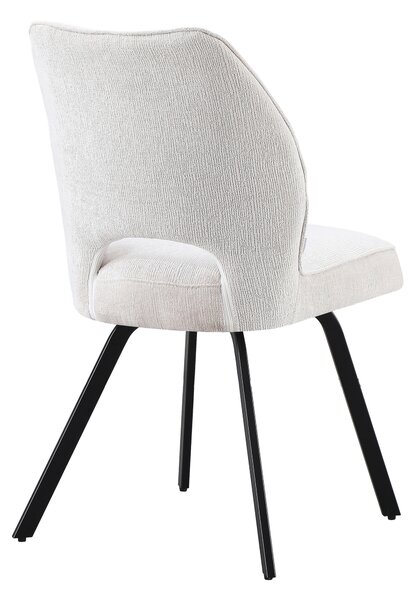 MAZZONI EXPORT TULIP Bej Deschis (material textil UF980-02) - SCAUN MODERN TAPIȚAT PENTRU SUFRAGERIE/LIVING/BIROU LOFT