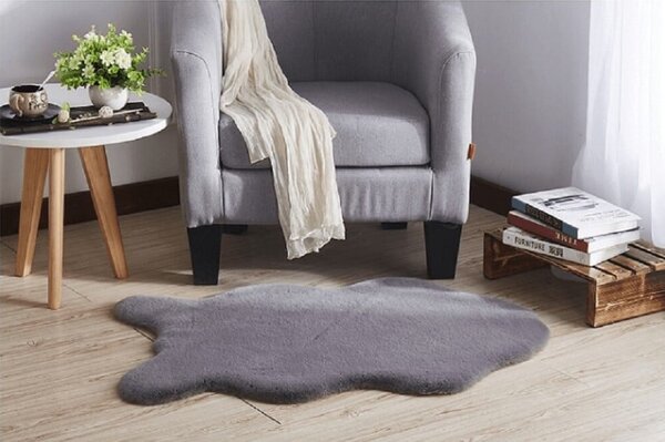 Covor Blanita Living Dormitor, Soft LOP 070, Gri, Shapes 50 x 80