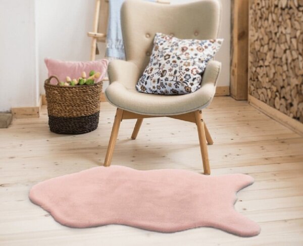 Covor Blanita Living Dormitor, Soft LOP 020, Roz, Shapes 50 x 80