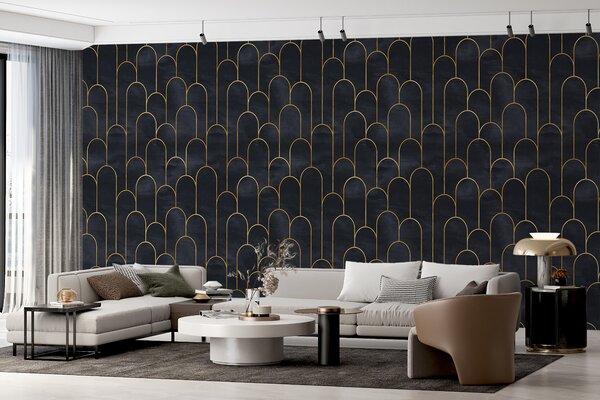 Fototapet Arcuri elegante în nuanța Midnight, Fototapet designer, Fototapet populare, u53281 - Tapeko.ro