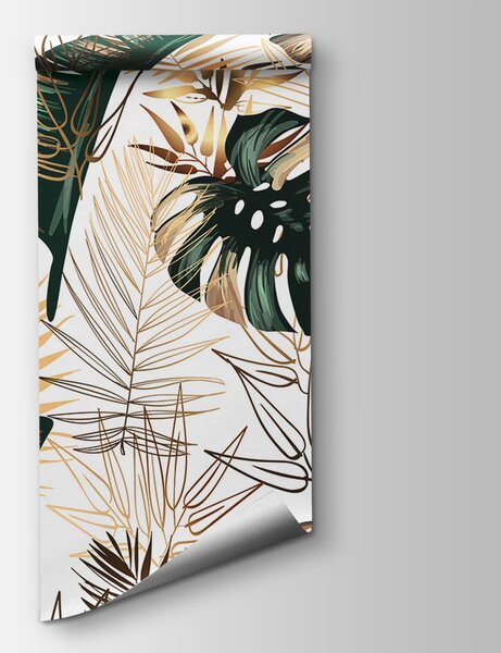 Fototapet Frunze tropicale luxuriante în design elegant, Fototapet frunze, Fototapet populare, u53279 - Tapeko.ro