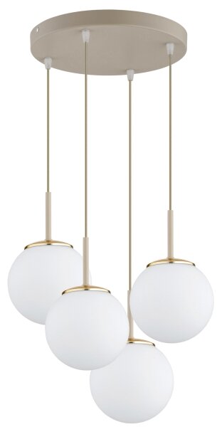 Brilagi - Candelabru suspendat pe cablu MILO ECRU 4xE27/60W/230V bej/auriu