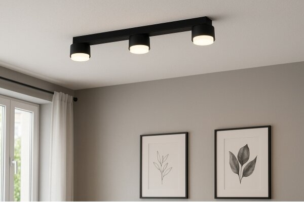 Brilagi - Lampă spot cu 3 socluri GX53, 3 x 12 W, 230 V, negru