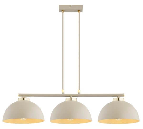 Brilagi - Lustră suspendată pe cablu MOON 3xE27/60W/230V bej/auriu