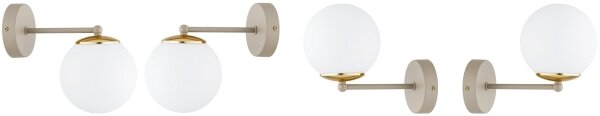 Brilagi - Aplica de perete MILO ECRU 1xE27/60W/230V bej/auriu
