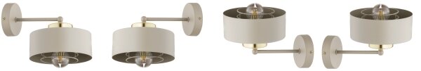 Brilagi - Lampă de perete SPRING 1xE27/60W/230V bej/auriu