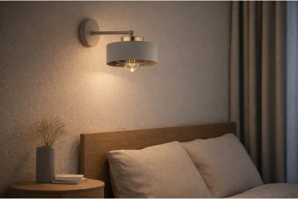 Brilagi - Lampă de perete SPRING 1xE27/60W/230V bej/auriu