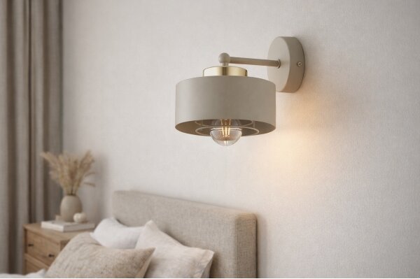 Brilagi - Lampă de perete SPRING 1xE27/60W/230V bej/auriu