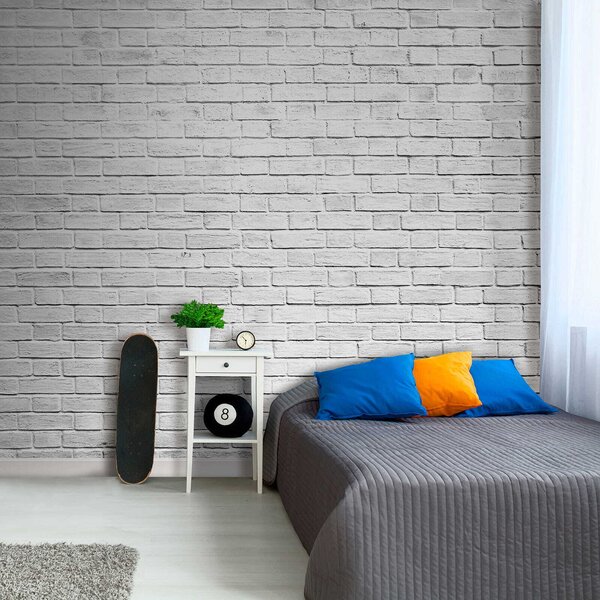Fototapet Zid de cărămidă albă cu multe cărămizi mici, Fototapet designer, Fototapet populare, u54004 - Tapeko.ro