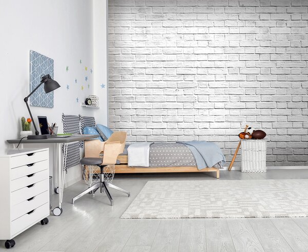Fototapet Zid de cărămidă albă cu multe cărămizi mici, Fototapet designer, Fototapet populare, u54004 - Tapeko.ro