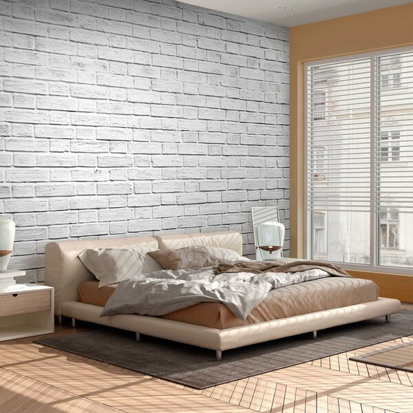 Fototapet Zid de cărămidă albă cu multe cărămizi mici, Fototapet designer, Fototapet populare, u54004 - Tapeko.ro