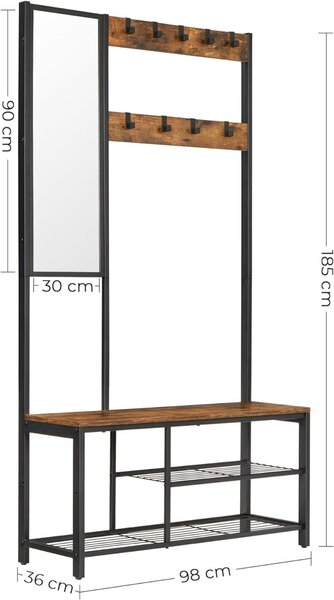 Cuier Vasagle Maro 98x36x185 cm