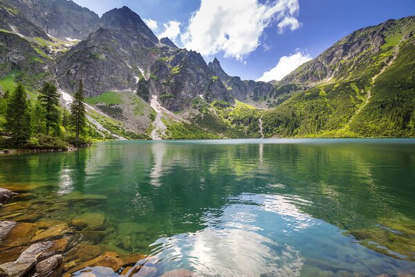 Fototapet Lac înconjurat de munți, Fototapet natură, Fototapet populare, u54486 - Tapeko.ro