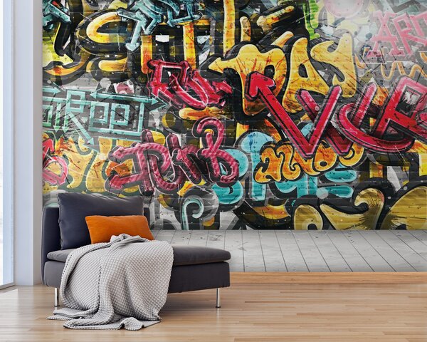 Fototapet Zid cu graffiti pe el, Fototapet designer, Fototapet populare, u56045 - Tapeko.ro