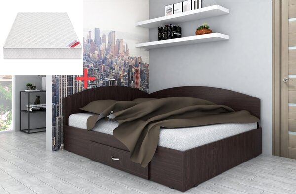 Set Pat Colt 140 + Saltea Mattress, Wenge