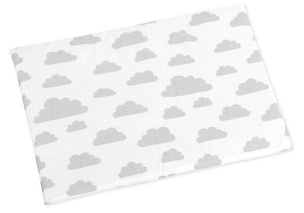 Pernă de pătuț pentru bebeluș Bellatex Clouds gri,43 x 32 cm