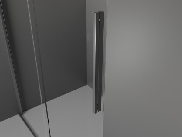 Mexen Velar L, usa de dus culisanta pentru deschidere 90 cm, sticla mat 8 mm, grafit lustruit, 871-090-003-31-95