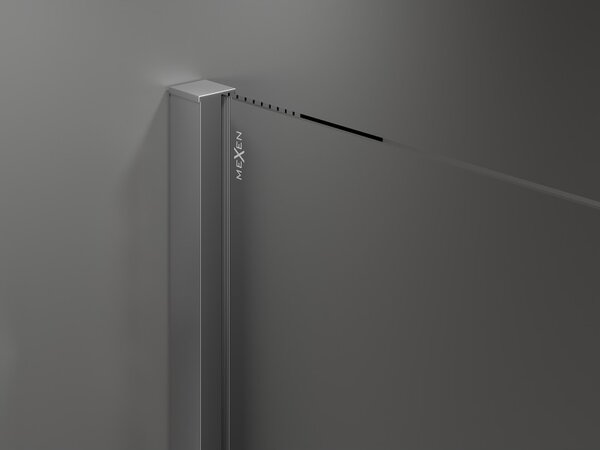 Mexen Velar, cabină de duș cu ușă glisantă 100 x 100 cm, sticlă mată 8 mm, grafit lustruit, 871-100-100-31-95