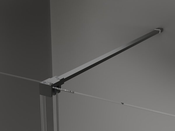 Mexen Velar, cabină de duș cu ușă glisantă 100 x 100 cm, sticlă mată 8 mm, grafit lustruit, 871-100-100-31-95