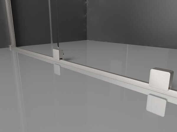 Mexen Velar Duo, usa de dus culisanta pentru deschidere 140 cm, sticla gri 8 mm, otel periat, 871-140-000-42-97