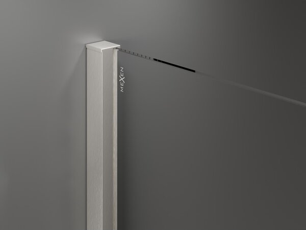 Mexen Velar Duo, usa de dus culisanta pentru deschidere 140 cm, sticla gri 8 mm, otel periat, 871-140-000-42-97
