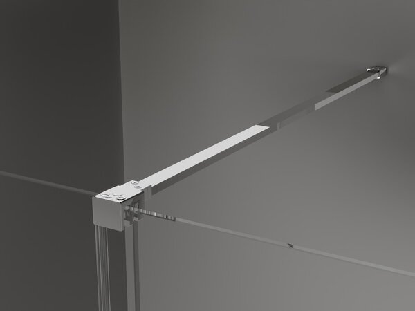 Mexen Velar, paravan de dus cu usa glisanta Walk-in 70 x 200 cm, sticla gri 8mm, crom, 871-070-000-43-01