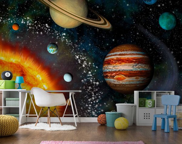 Fototapet Planetele din sistemul solar, Fototapet designer, Fototapet populare, u57683 - Tapeko.ro